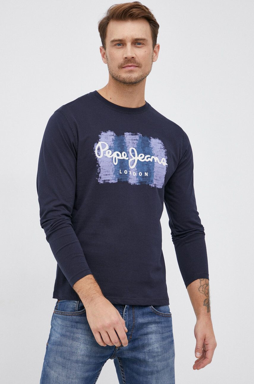 Pepe Jeans Longsleeve din bumbac Sebastian - Pled.ro