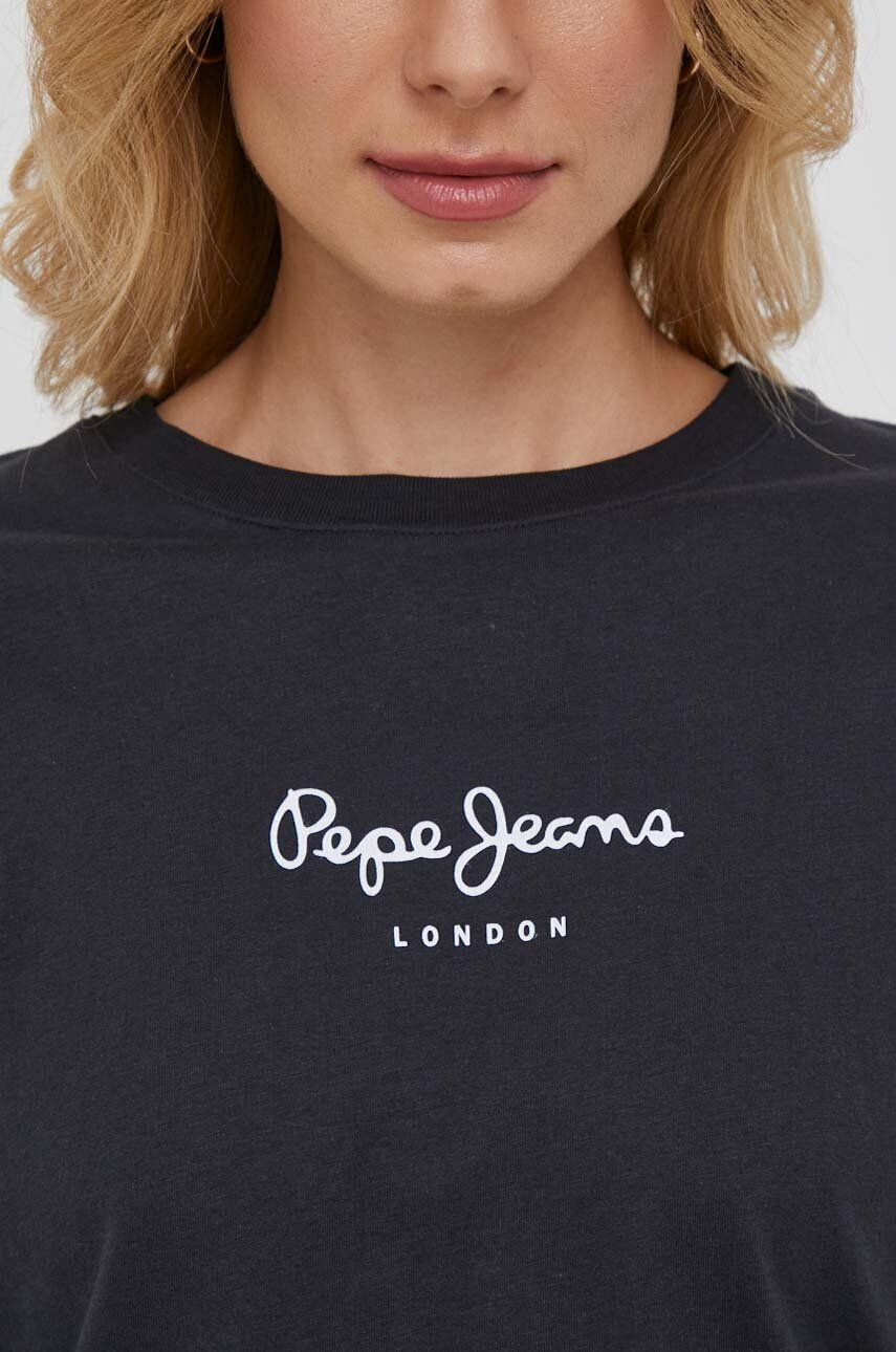 Pepe Jeans longsleeve din bumbac Wendys culoarea negru - Pled.ro