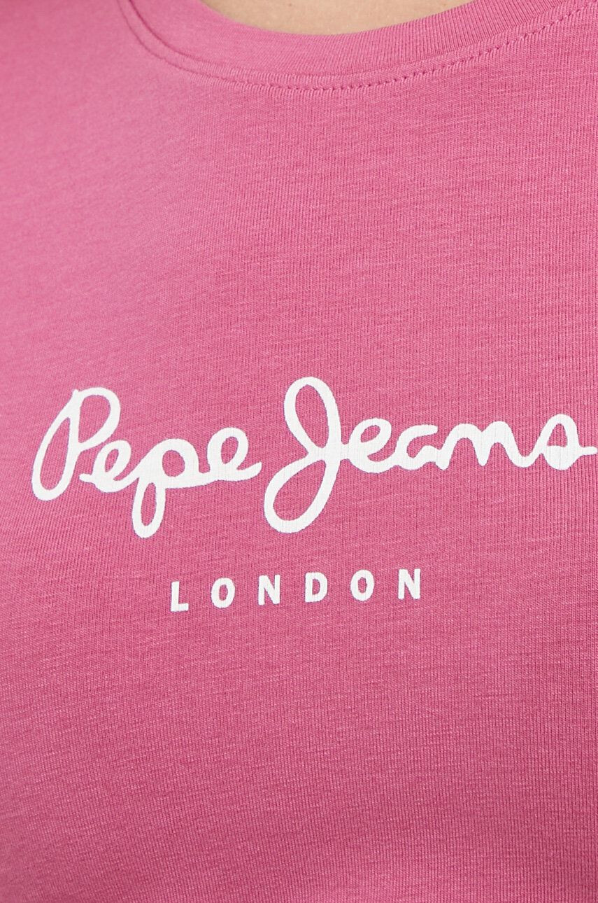 Pepe Jeans longsleeve New Virginia femei culoarea albastru marin - Pled.ro