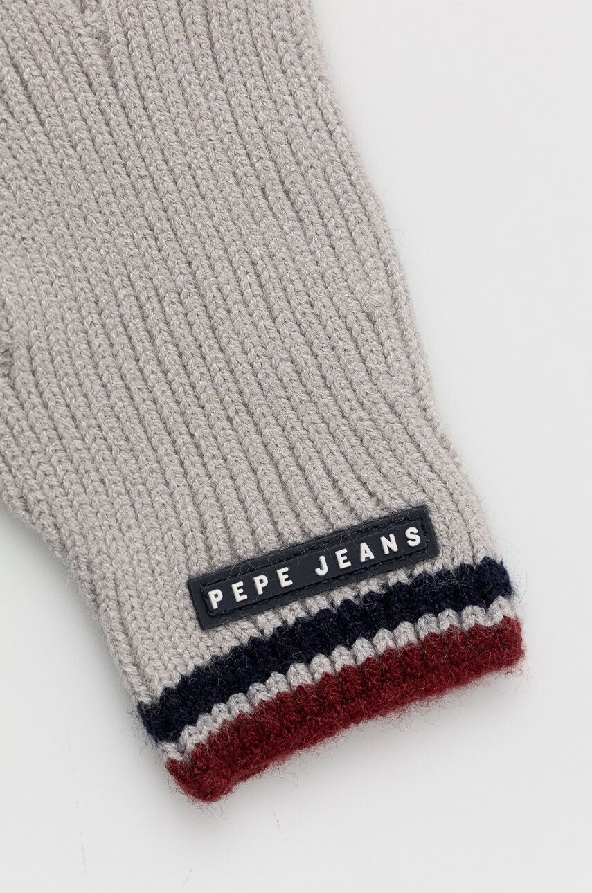 Pepe Jeans manusi copii culoarea gri - Pled.ro