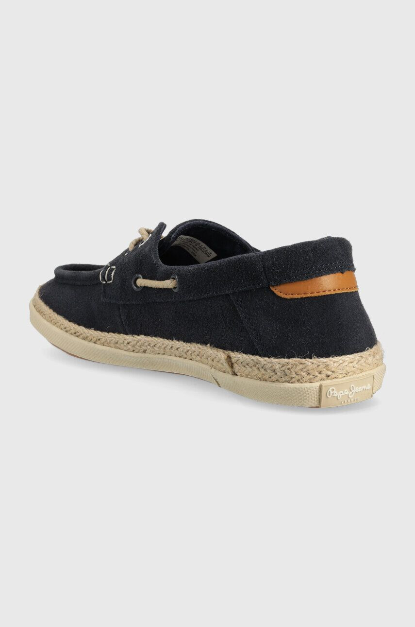 Pepe Jeans mocasini din piele intoarsa MAOUI barbati culoarea albastru marin PMS30914 - Pled.ro