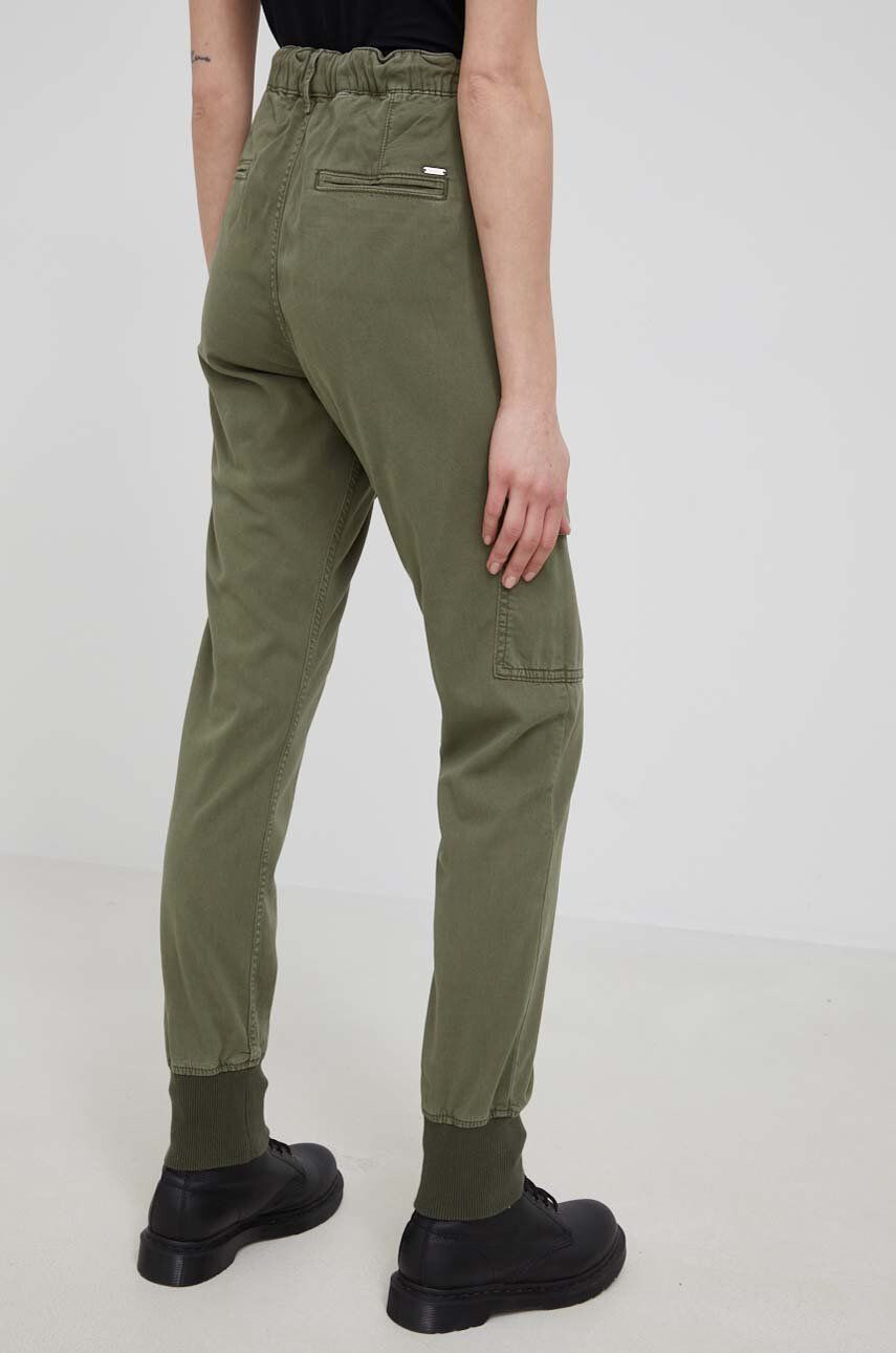 Pepe Jeans pantaloni femei culoarea verde jogger medium waist - Pled.ro