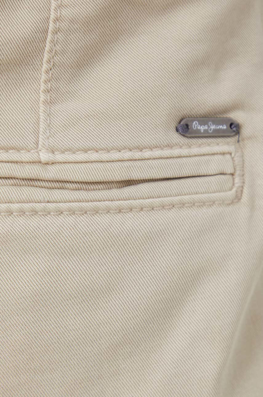 Pepe Jeans pantaloni femei culoarea bej jogger medium waist - Pled.ro