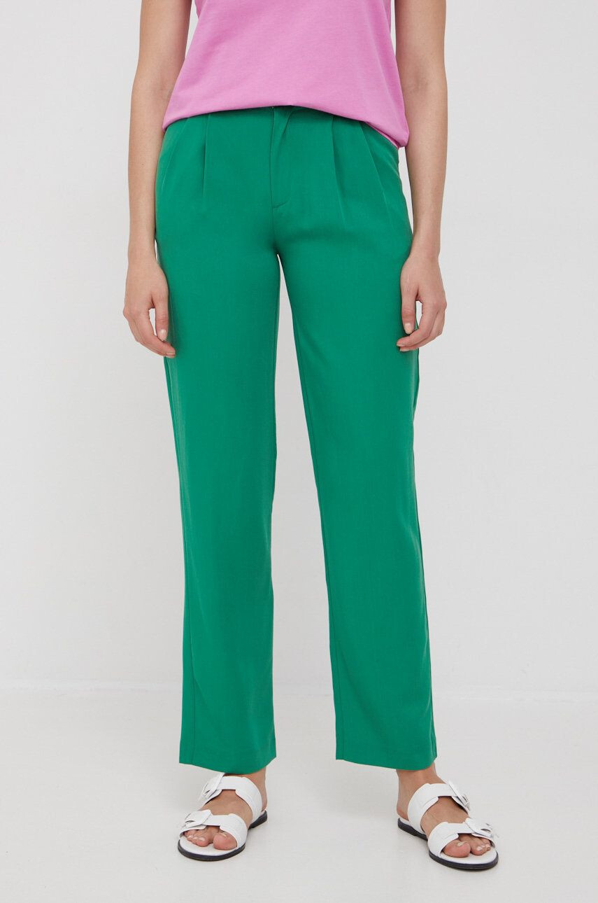 Pepe Jeans pantaloni femei culoarea verde drept high waist - Pled.ro