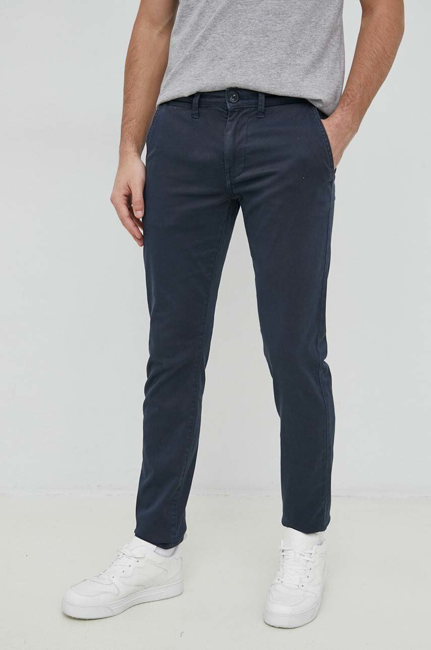 Pepe Jeans pantaloni Charly barbati culoarea albastru marin mulata - Pled.ro