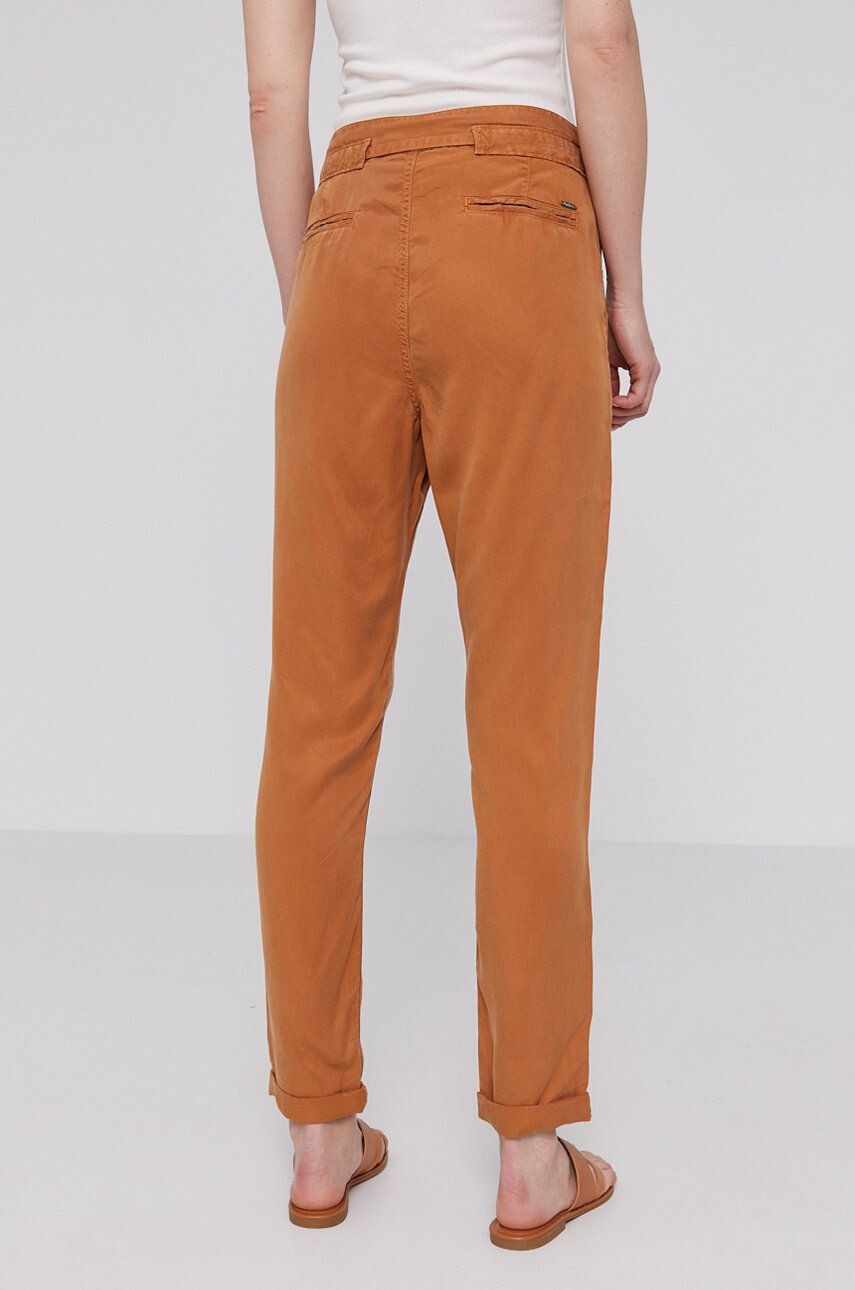 Pepe Jeans Pantaloni Dash femei culoarea maro model drept medium waist - Pled.ro