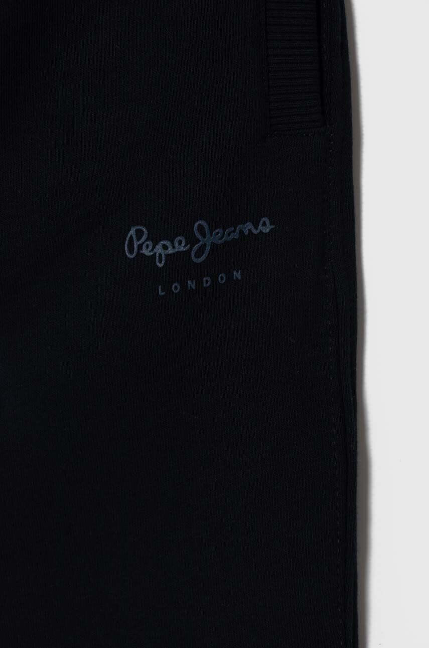 Pepe Jeans pantaloni de trening din bumbac pentru copii culoarea albastru marin neted - Pled.ro