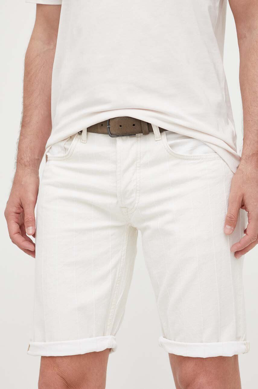 Pepe Jeans pantaloni scurti din bumbac Callen culoarea bej - Pled.ro