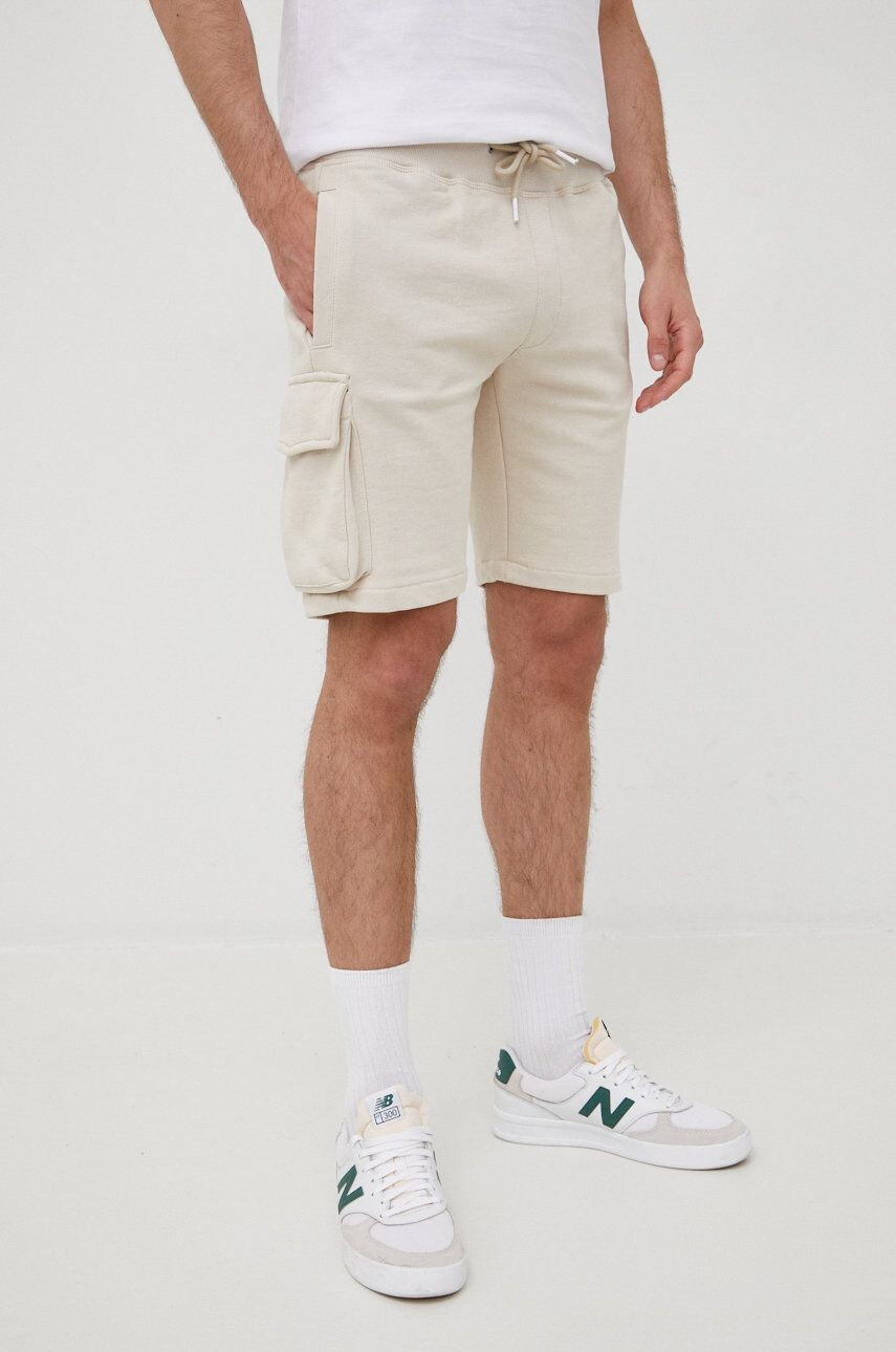 Pepe Jeans pantaloni scurti din bumbac Drake barbati culoarea bej - Pled.ro