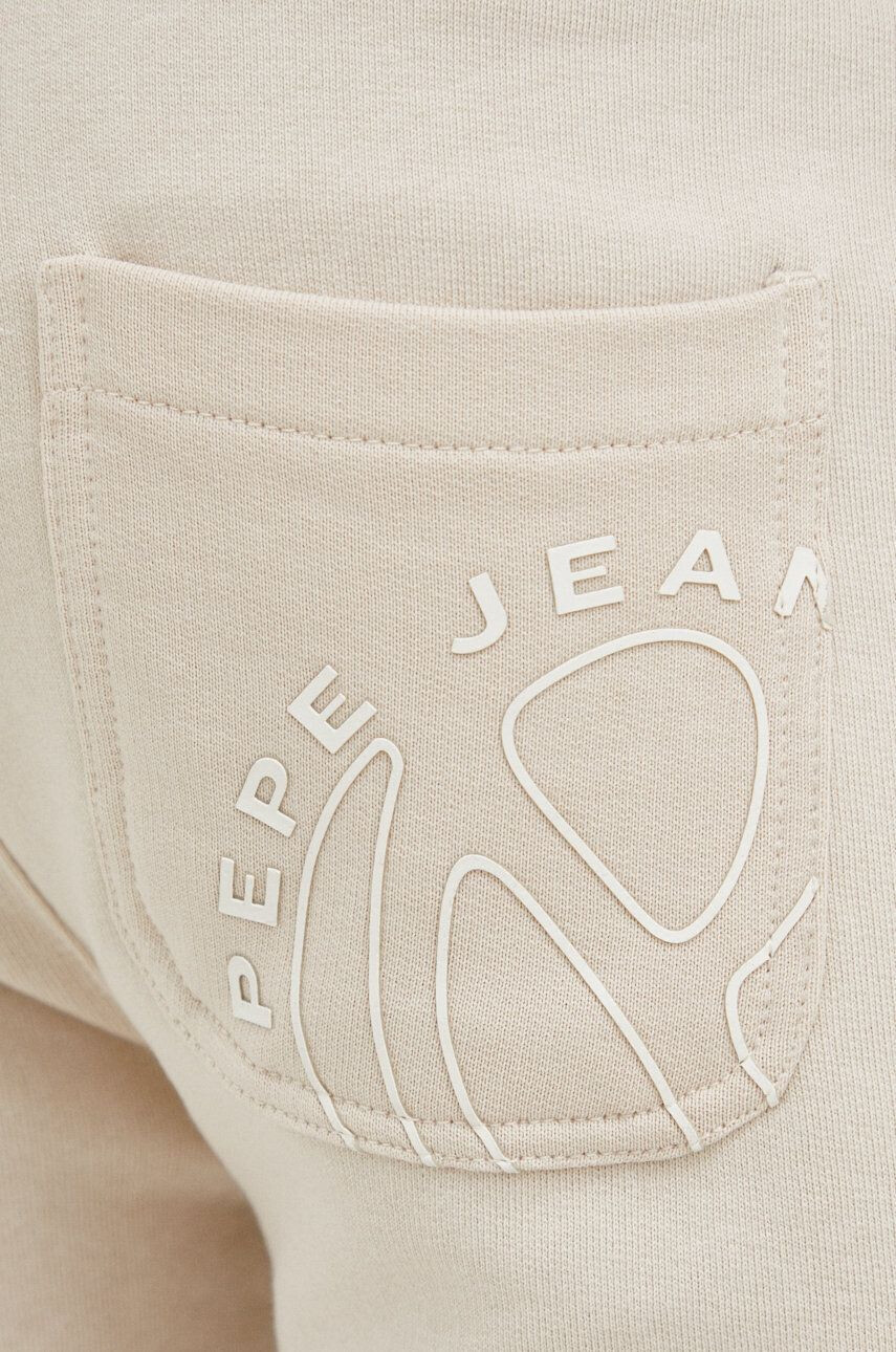 Pepe Jeans pantaloni scurti din bumbac Drake barbati culoarea bej - Pled.ro