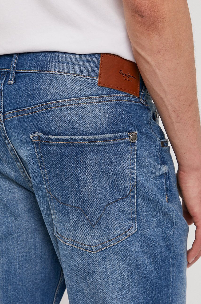 Pepe Jeans pantaloni scurti jeans Callen barbati culoarea portocaliu - Pled.ro