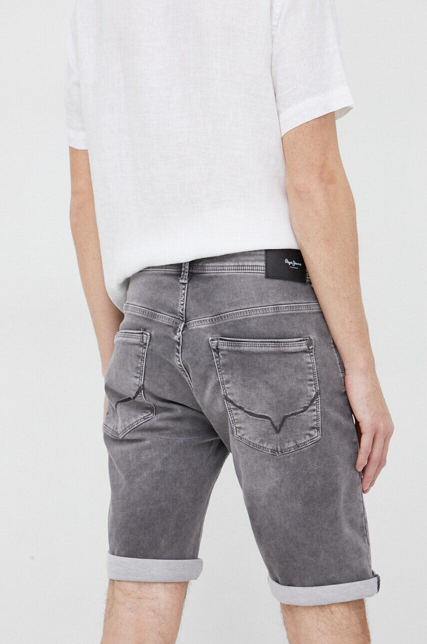 Pepe Jeans pantaloni scurti jeans Jack barbati culoarea gri - Pled.ro