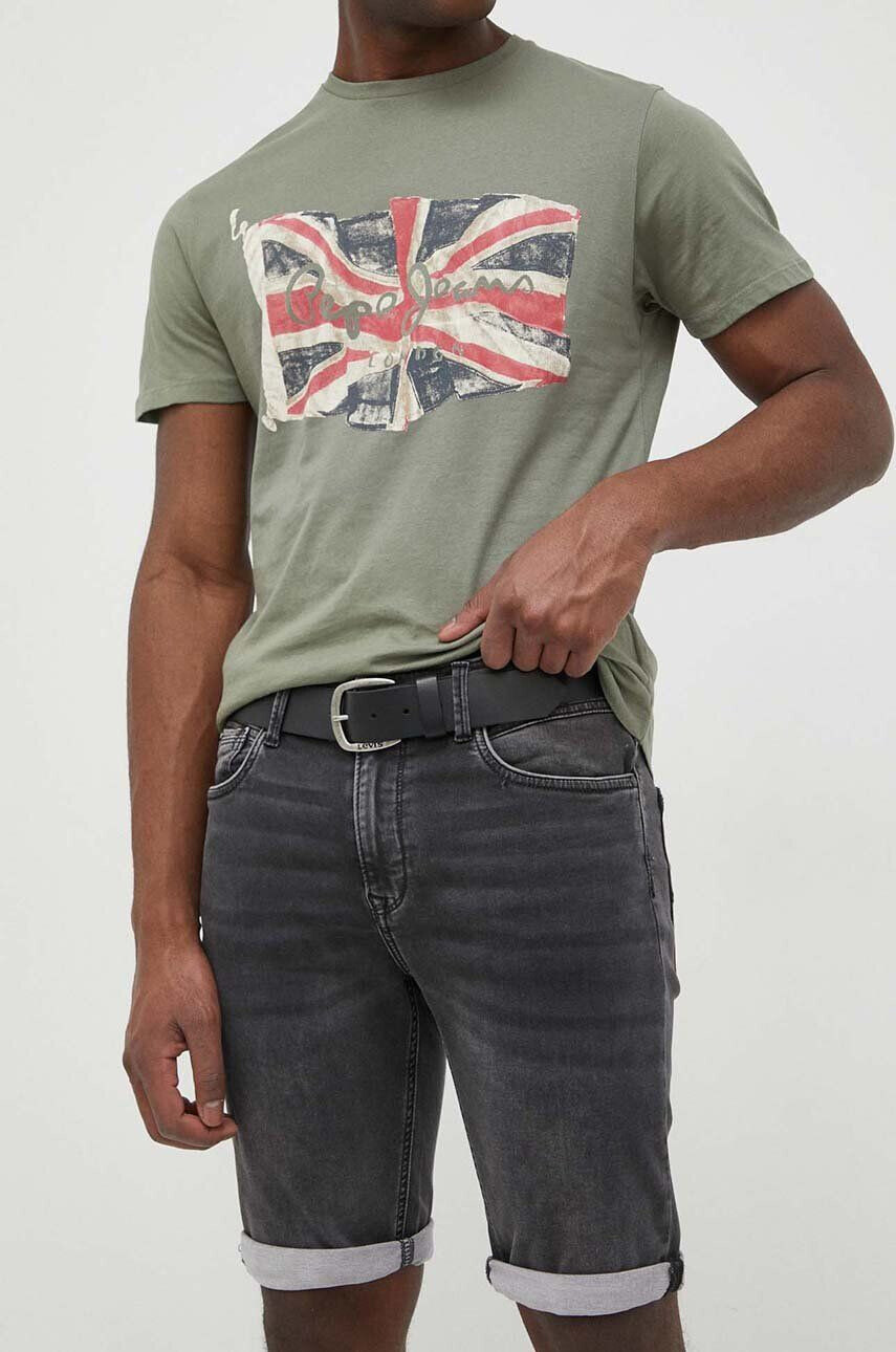 Pepe Jeans pantaloni scurti jeans Jack barbati culoarea gri - Pled.ro