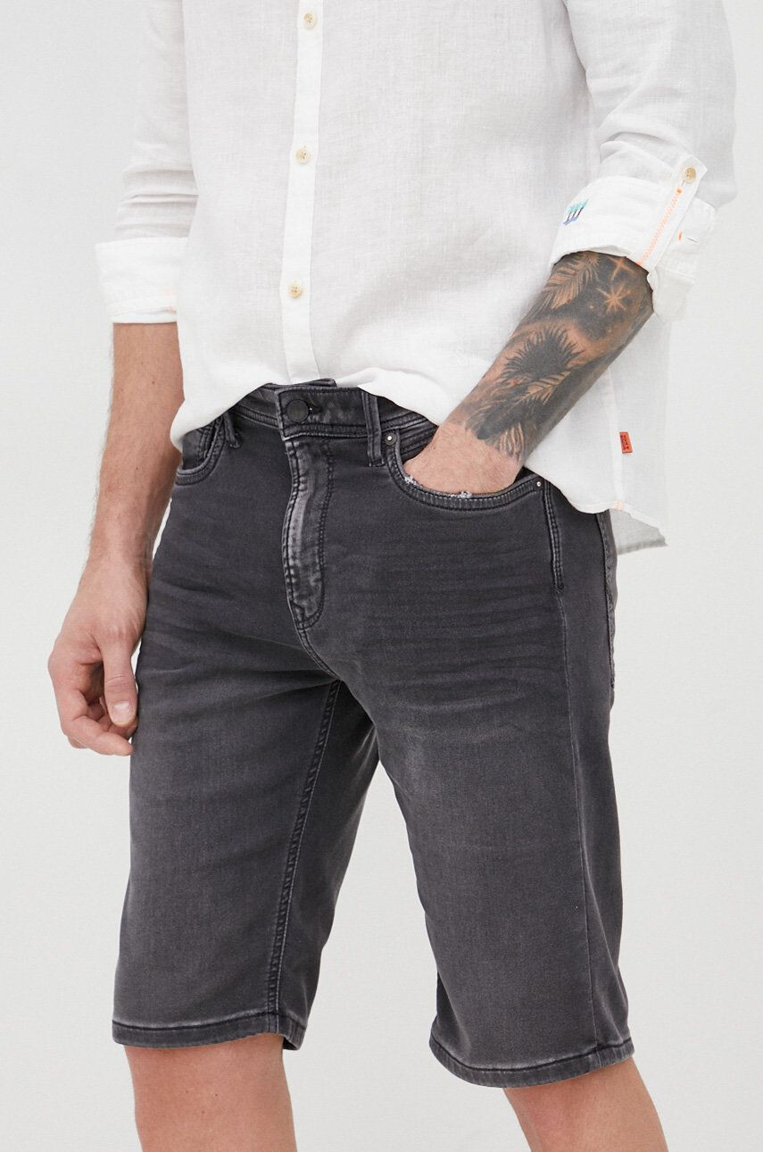 Pepe Jeans pantaloni scurti jeans Jack Short Black - Pled.ro