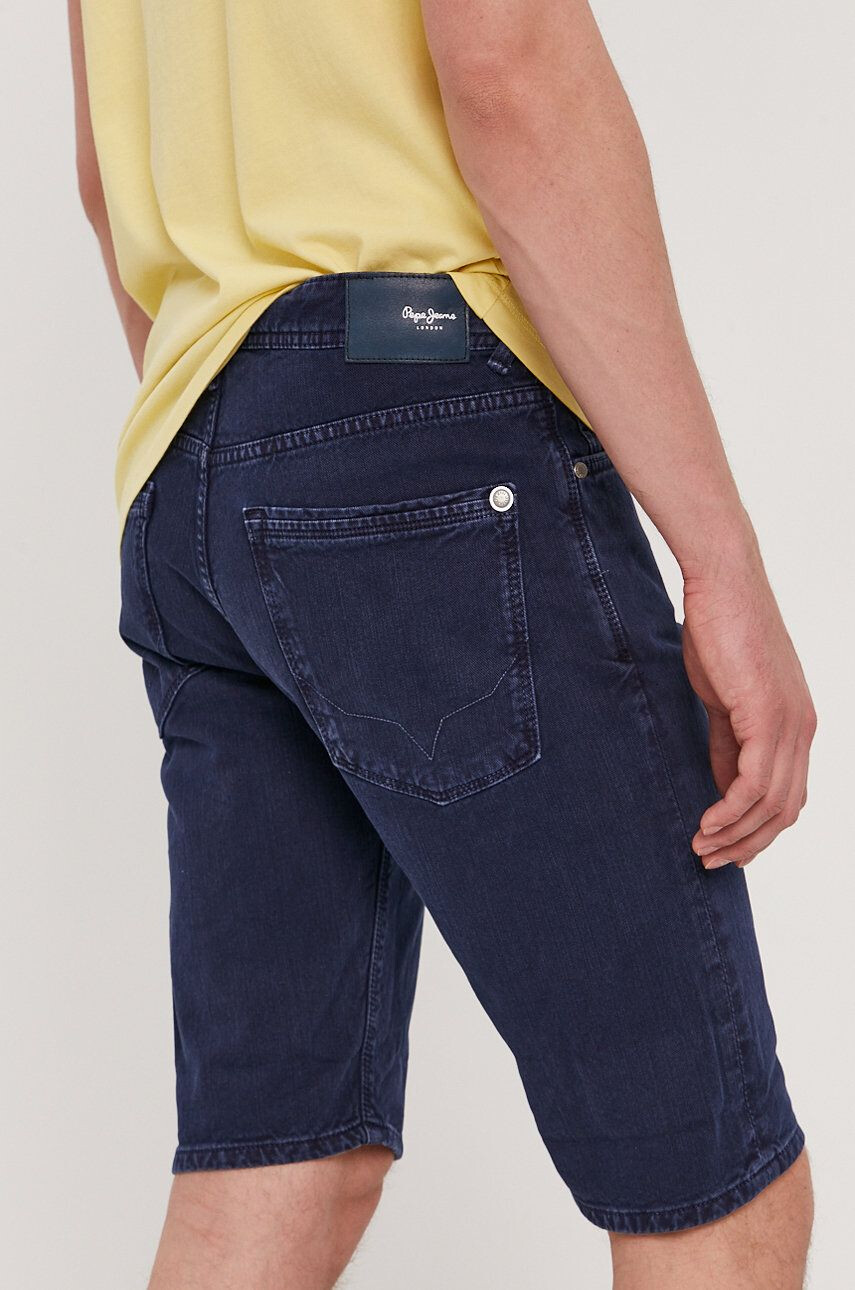 Pepe Jeans Pantaloni scurți jeans Stanley bărbați culoarea albastru marin - Pled.ro