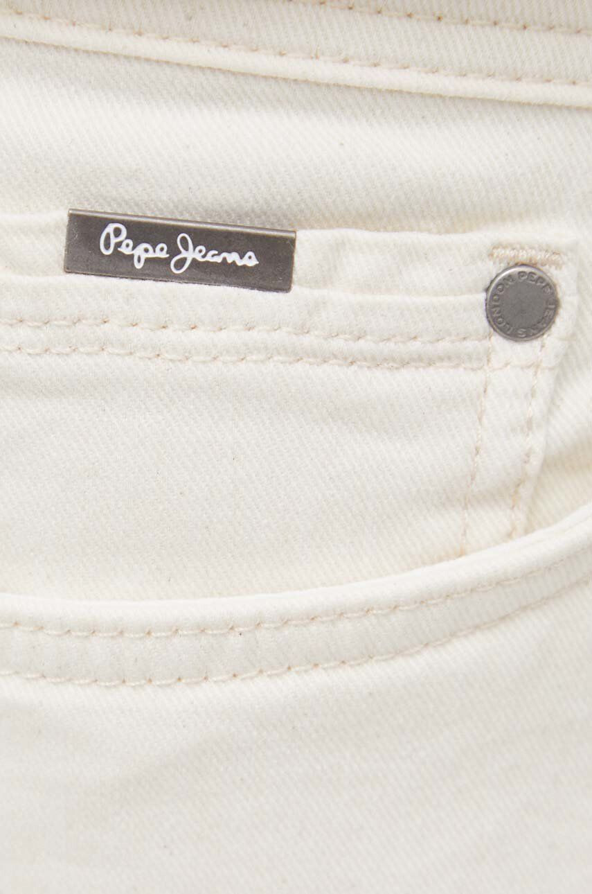 Pepe Jeans pantaloni scurti jeans Stanley Short barbati culoarea bej - Pled.ro