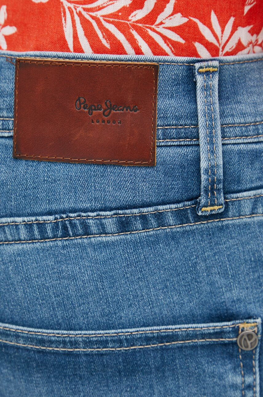 Pepe Jeans pantaloni scurti jeans Track barbati culoarea albastru marin - Pled.ro