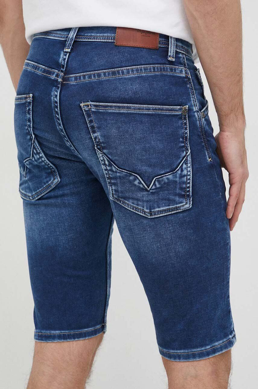 Pepe Jeans pantaloni scurti jeans Track barbati culoarea albastru marin - Pled.ro