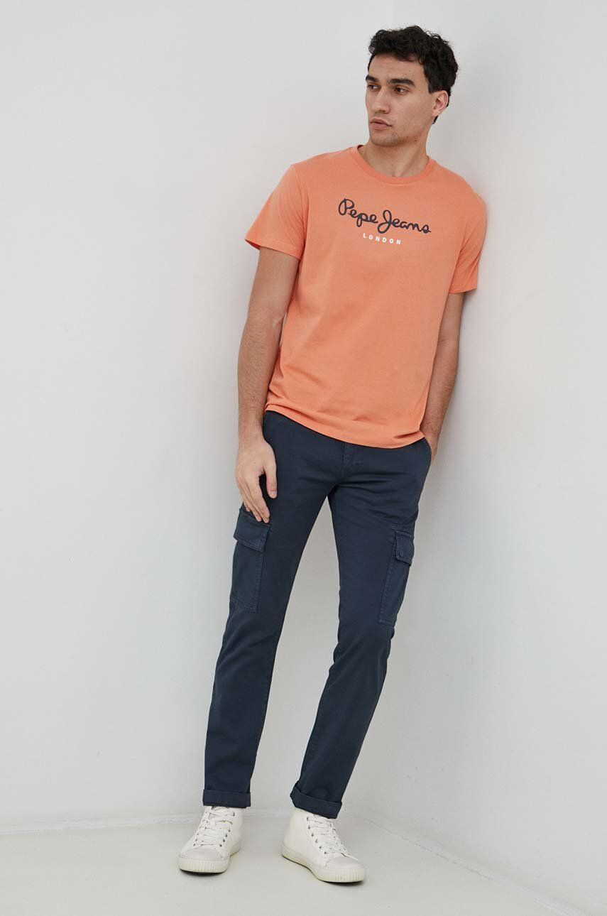 Pepe Jeans pantaloni Sean barbati culoarea albastru marin drept - Pled.ro