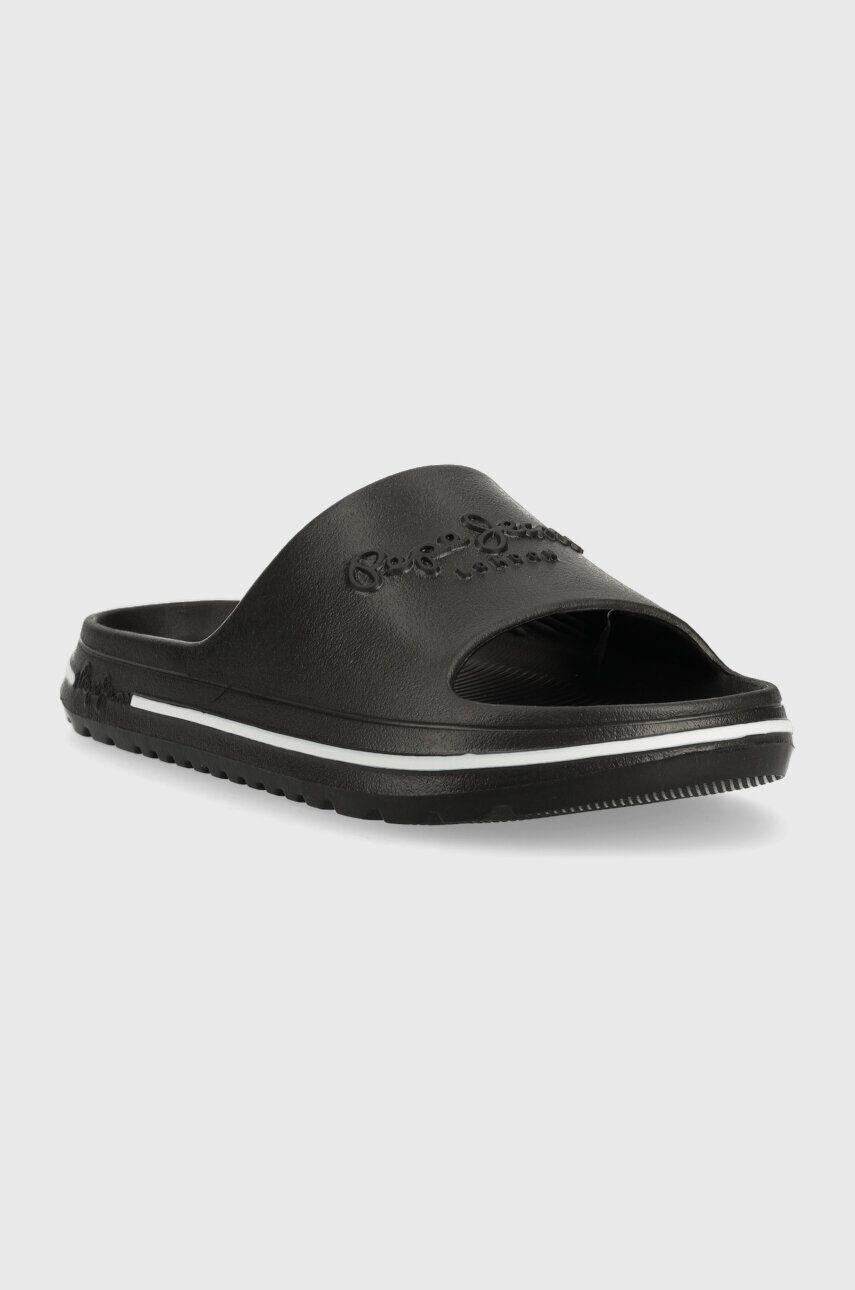 Pepe Jeans papuci BEACH SLIDE femei culoarea negru PLS70131 - Pled.ro