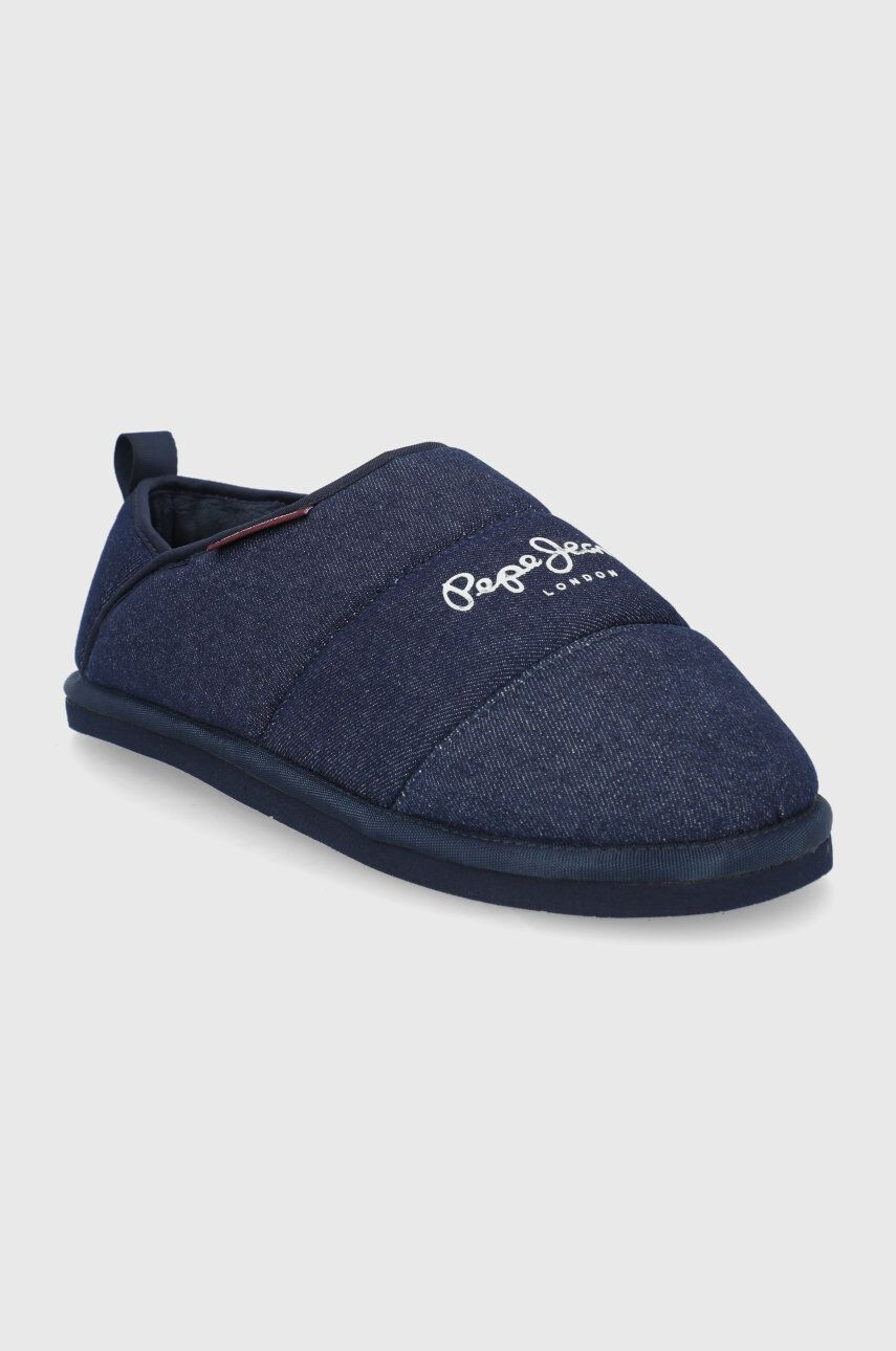 Pepe Jeans Papuci de casa culoarea albastru marin - Pled.ro