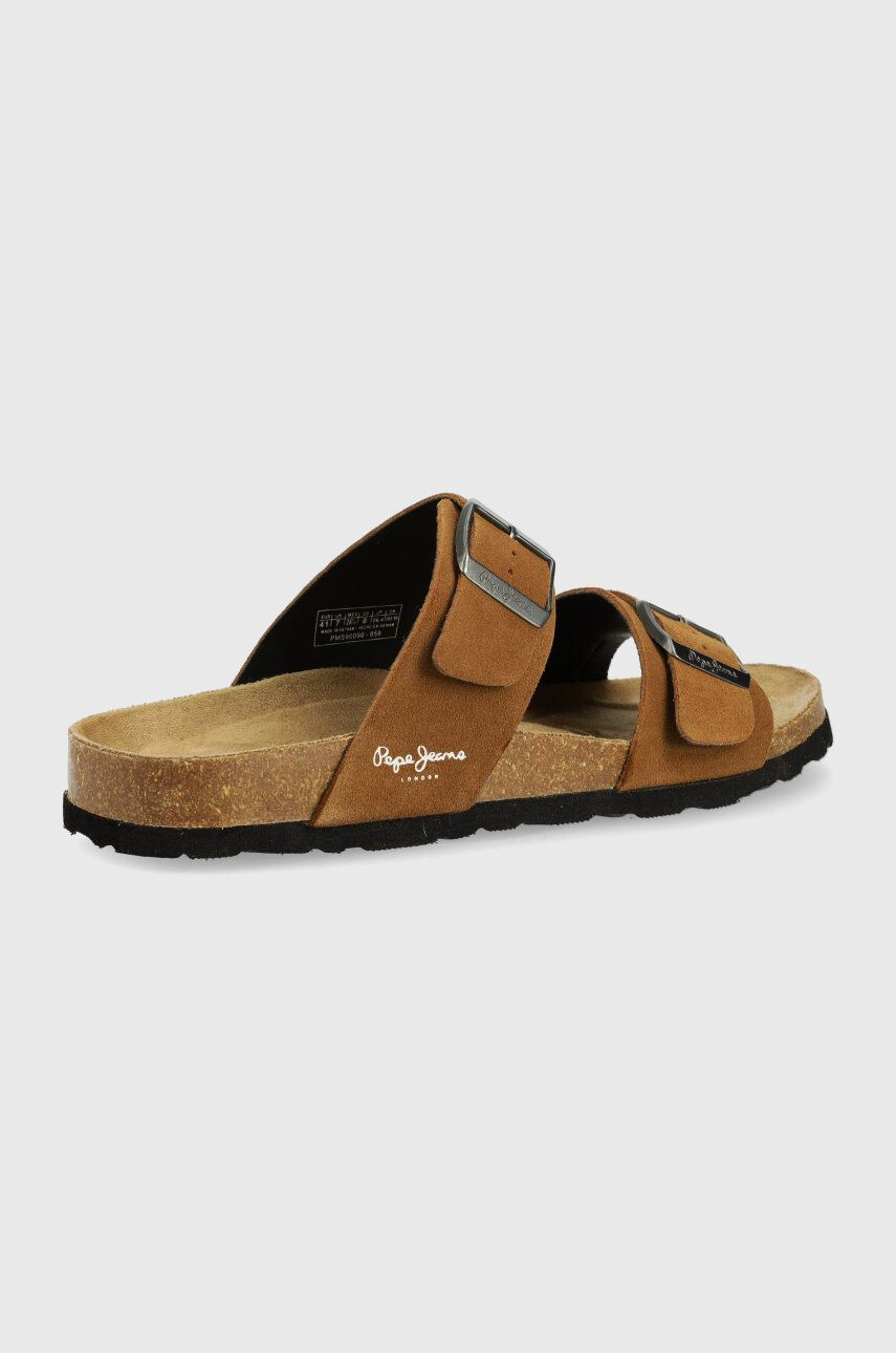 Pepe Jeans papuci din piele Bio Man Suede 22 - Pled.ro