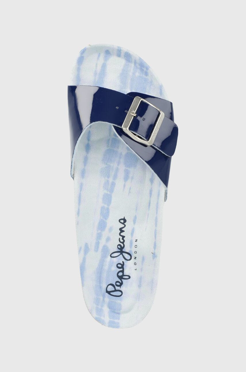 Pepe Jeans papuci Oban Tie Dye femei culoarea albastru marin - Pled.ro