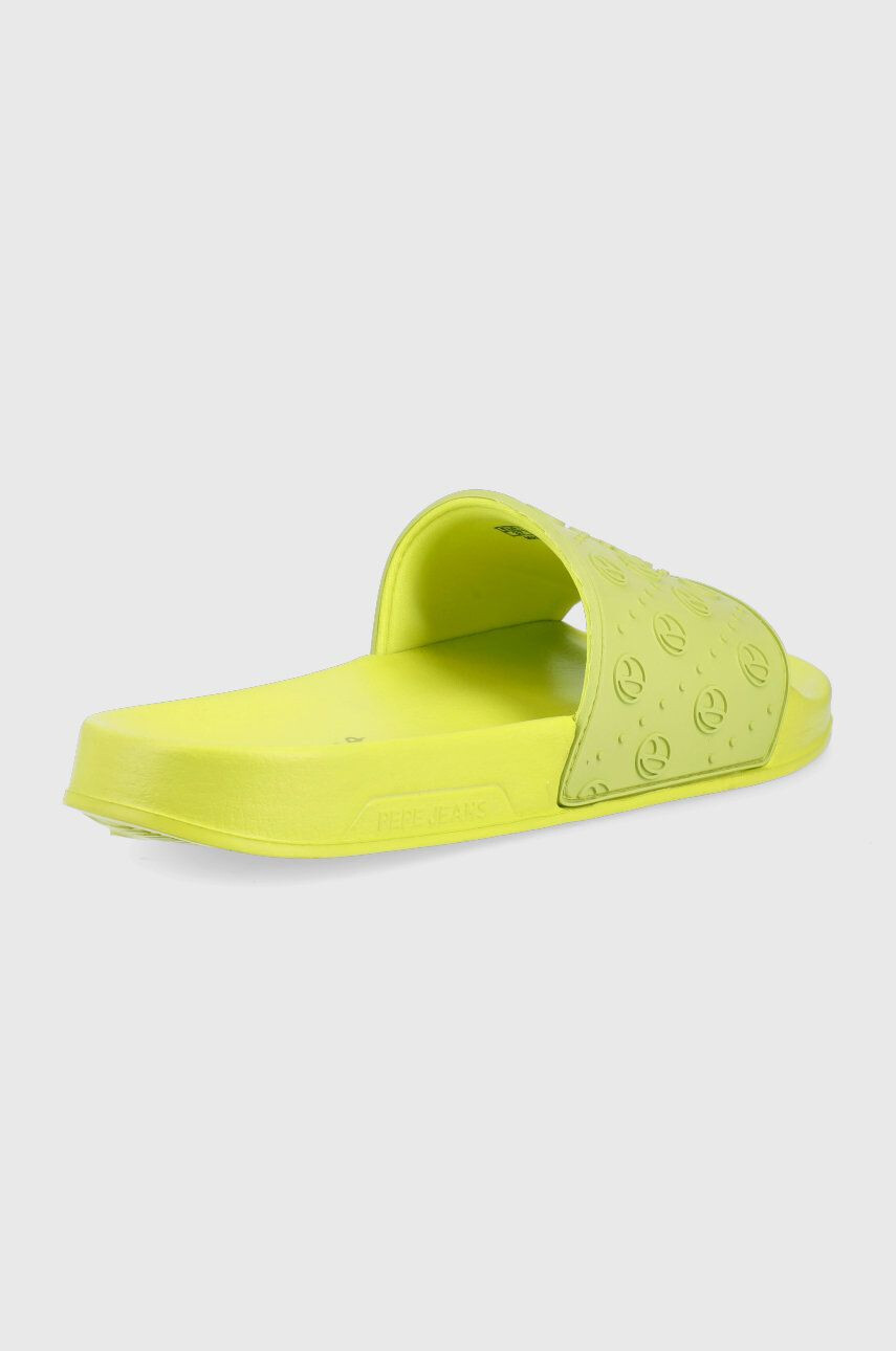 Pepe Jeans papuci Slider Sport femei culoarea verde - Pled.ro