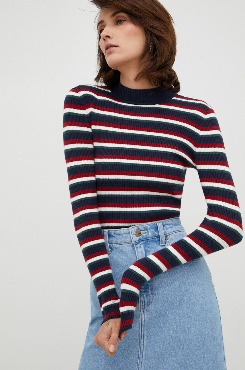 Pepe Jeans pulover femei light cu turtleneck - Pled.ro