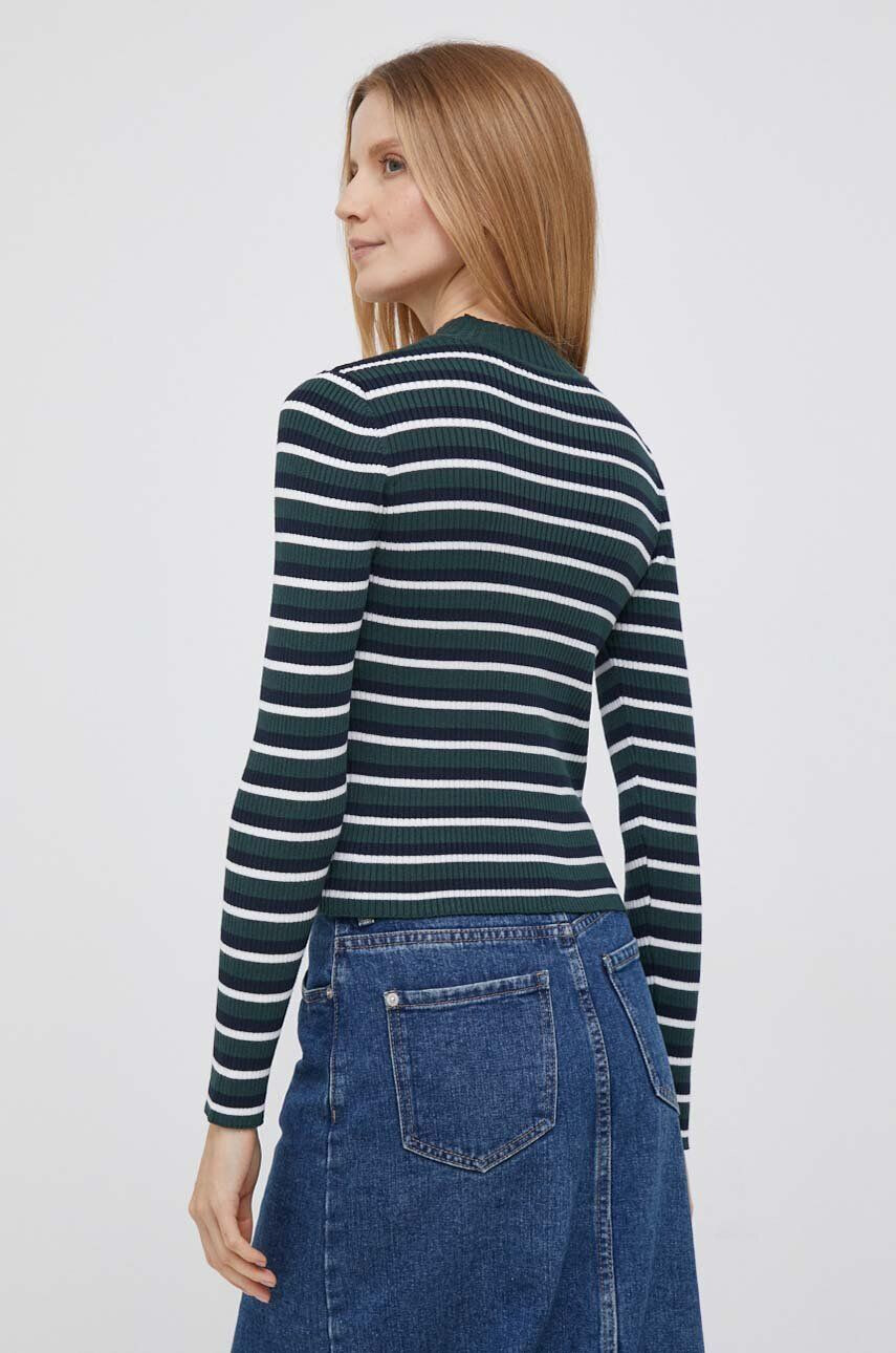 Pepe Jeans pulover femei culoarea verde light cu turtleneck - Pled.ro