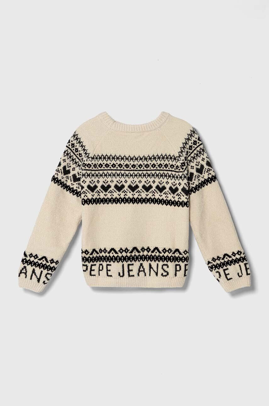 Pepe Jeans pulover copii culoarea bej - Pled.ro