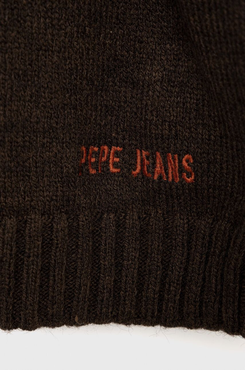 Pepe Jeans pulover copii Lennon culoarea maro călduros - Pled.ro