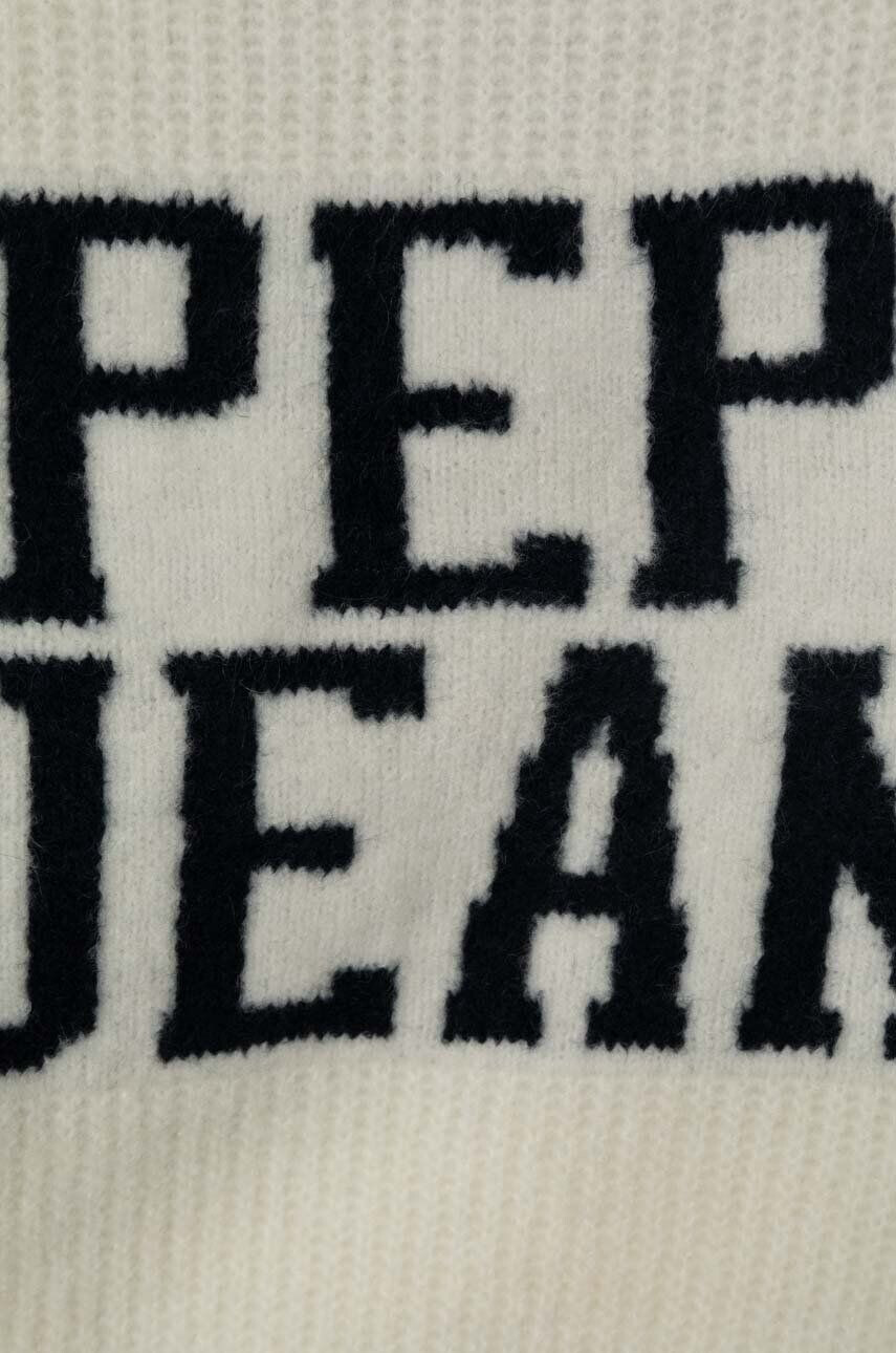 Pepe Jeans pulover pentru copii din amestec de lana culoarea bej călduros - Pled.ro