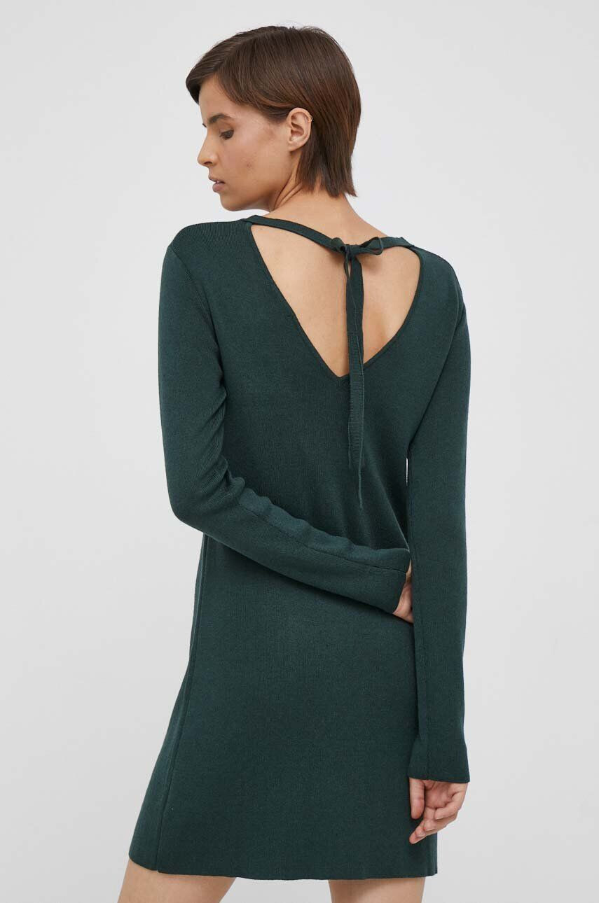 Pepe Jeans rochie din amestec de lana Darice culoarea verde mini drept - Pled.ro