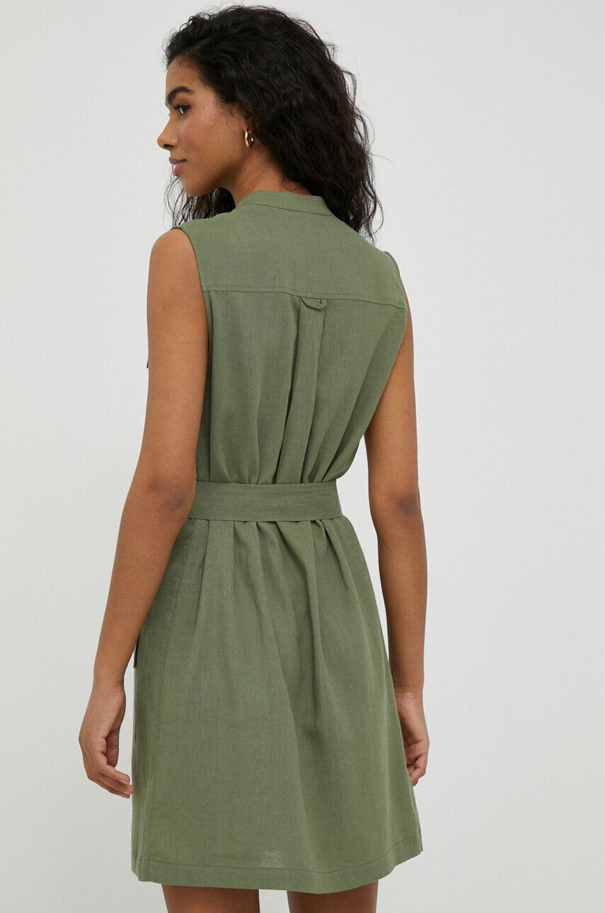 Pepe Jeans rochie din in Aura culoarea verde mini drept - Pled.ro