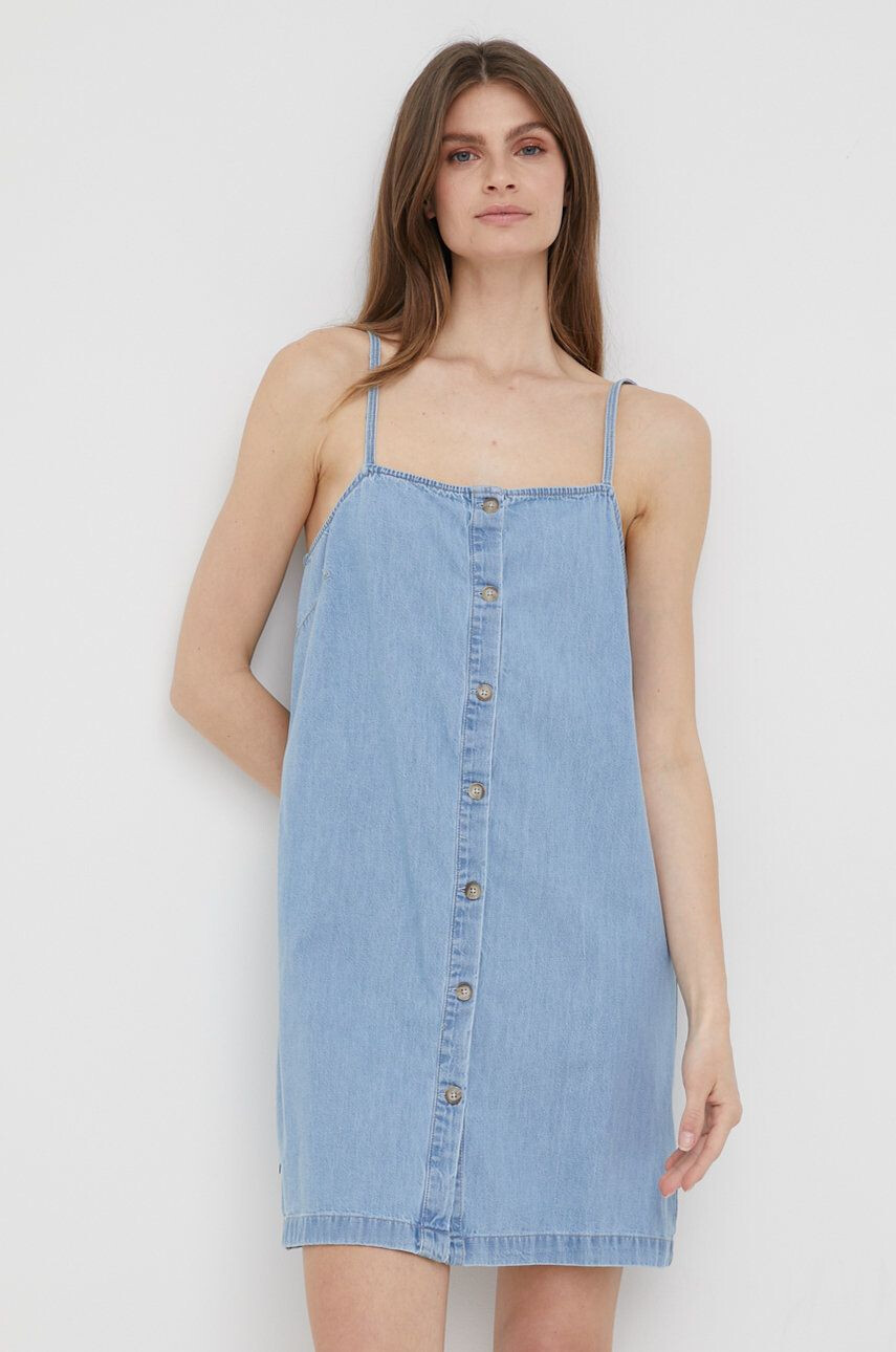 Pepe Jeans rochie jeans Sunny mini drept - Pled.ro