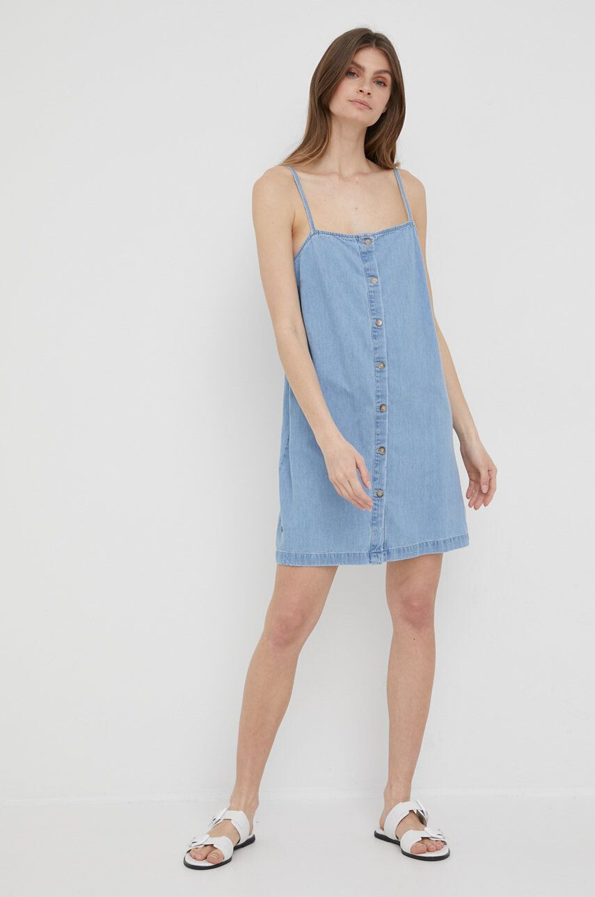 Pepe Jeans rochie jeans Sunny mini drept - Pled.ro