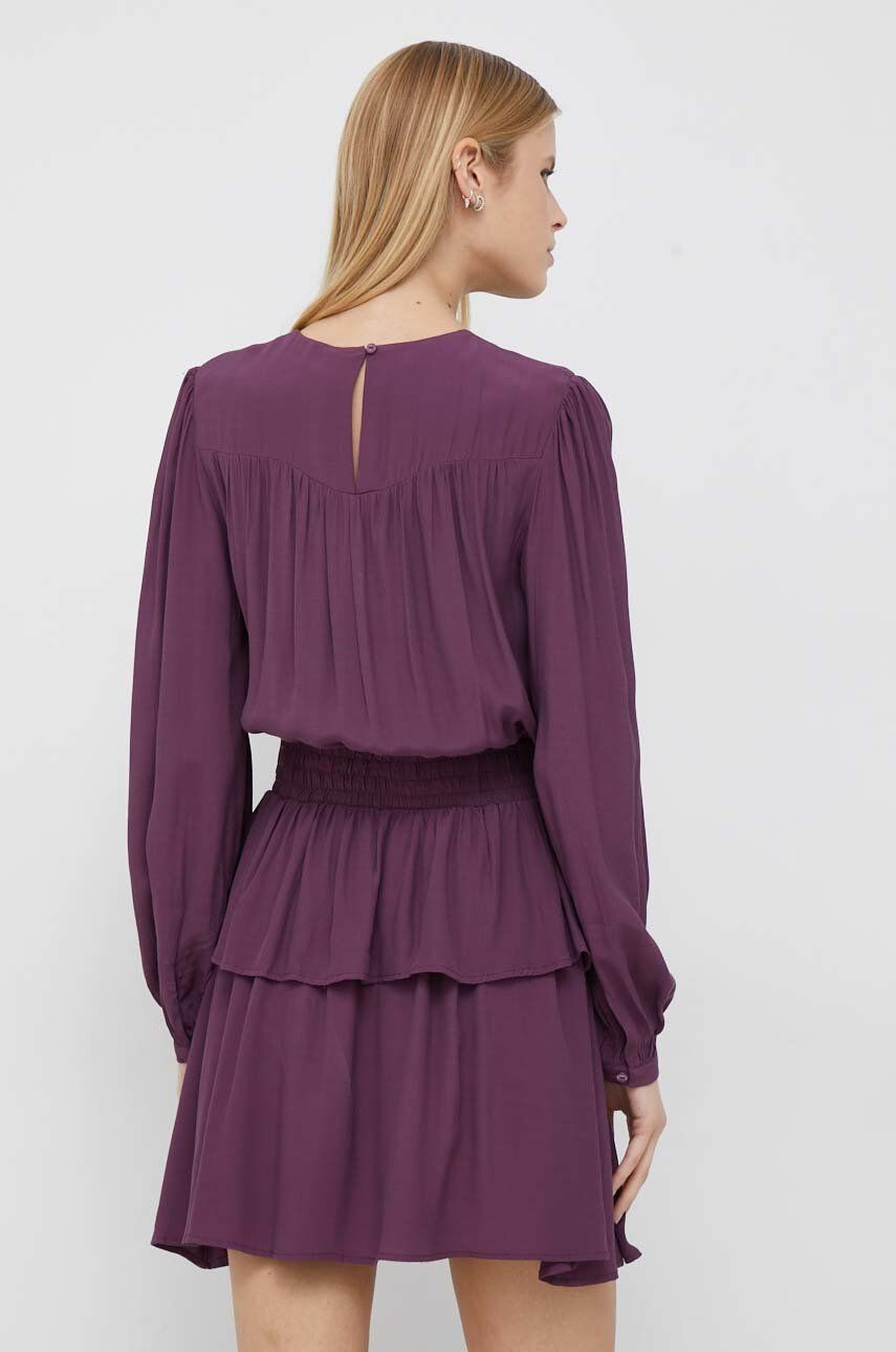 Pepe Jeans rochie Milenka culoarea violet mini evazati - Pled.ro