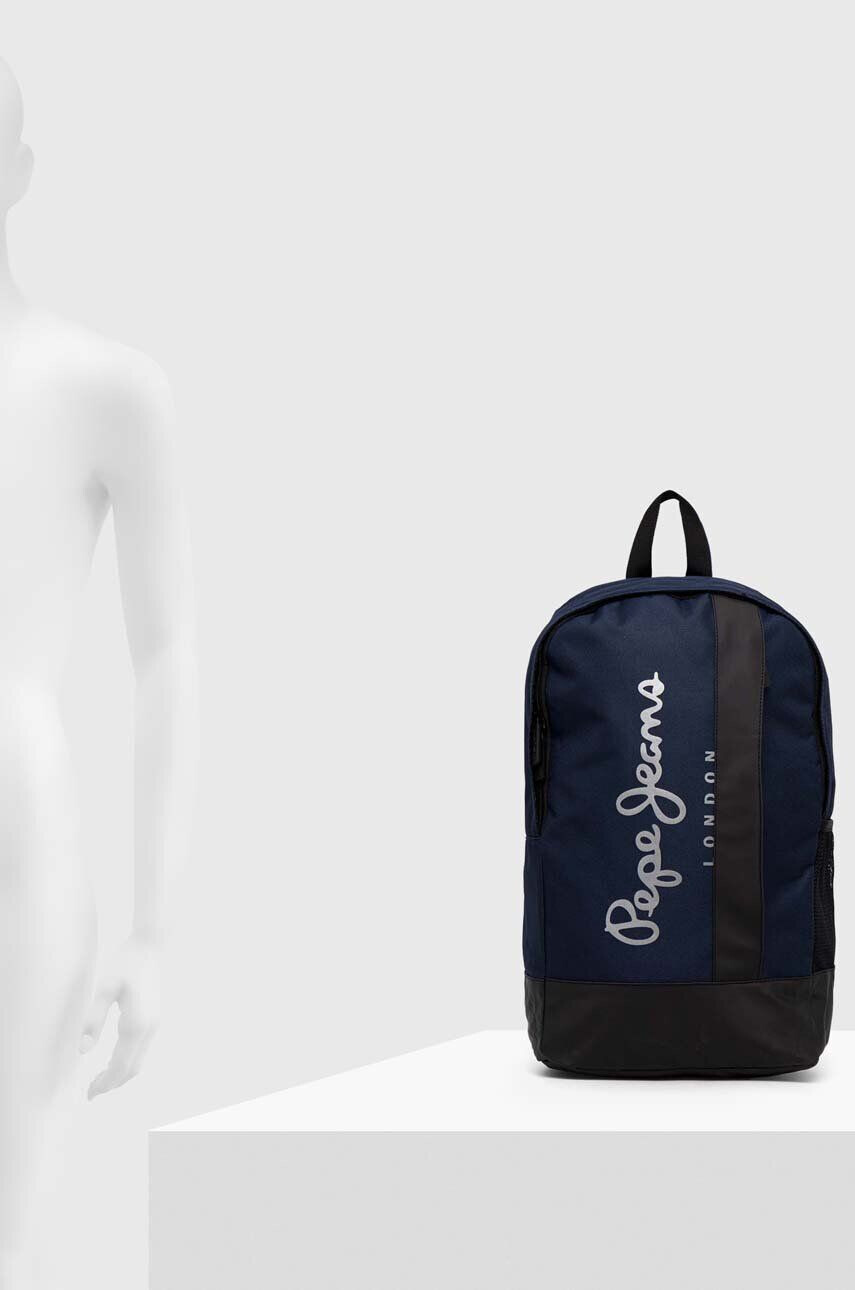 Pepe Jeans rucsac barbati culoarea albastru marin mare cu imprimeu - Pled.ro