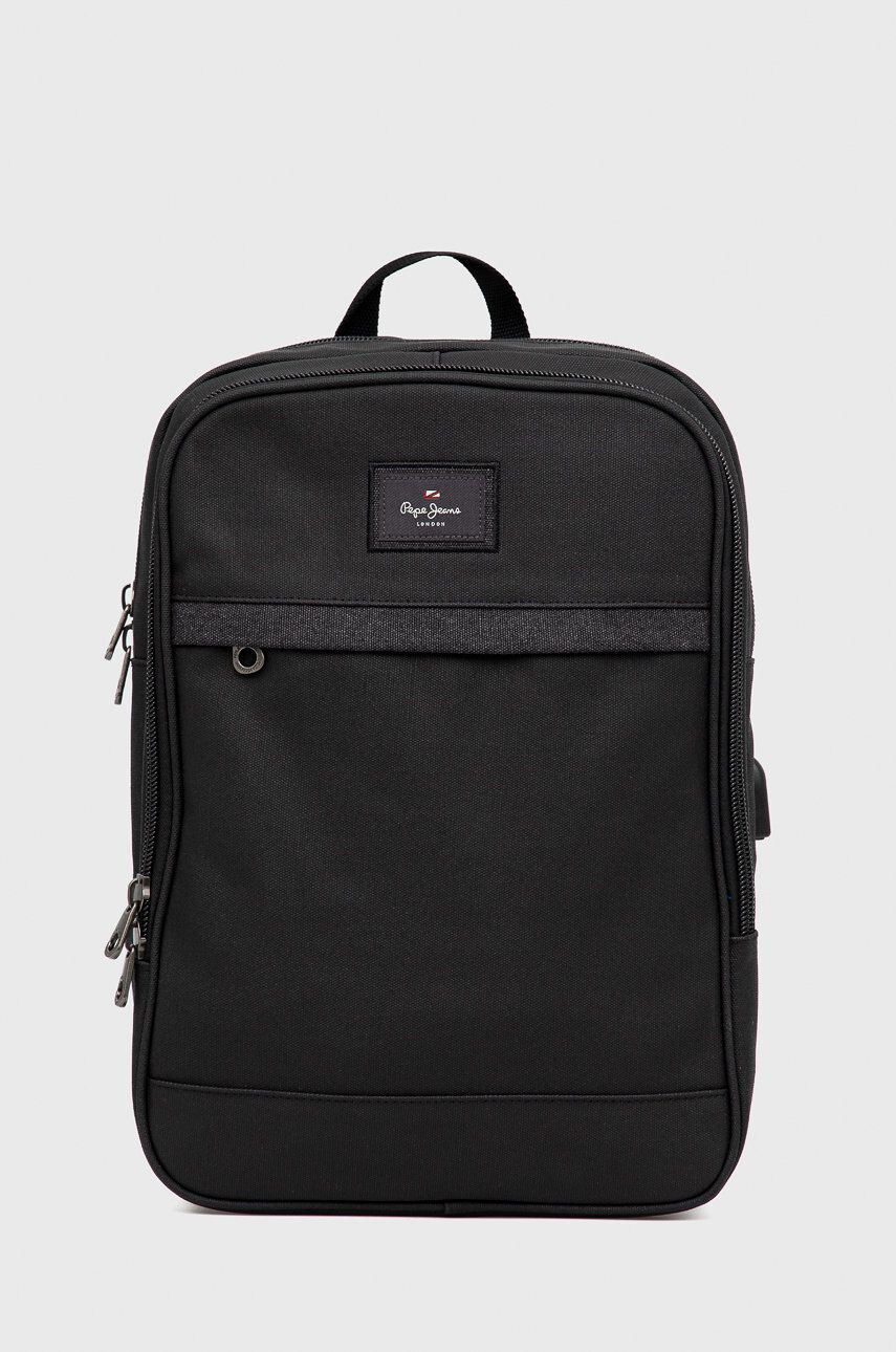 Pepe Jeans rucsac Court Back Pack barbati culoarea negru mare cu imprimeu - Pled.ro