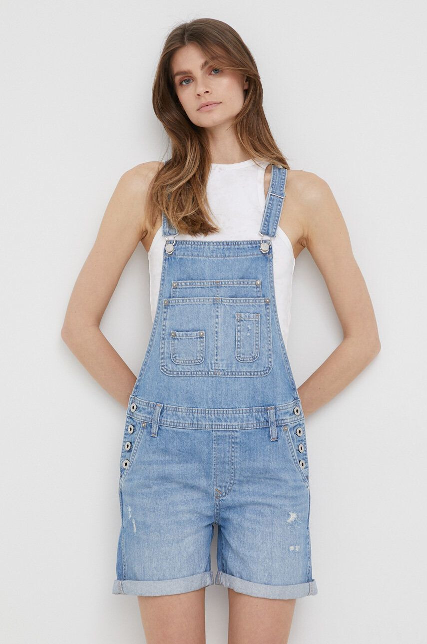 Pepe Jeans salopete din denim Abby Fabby - Pled.ro