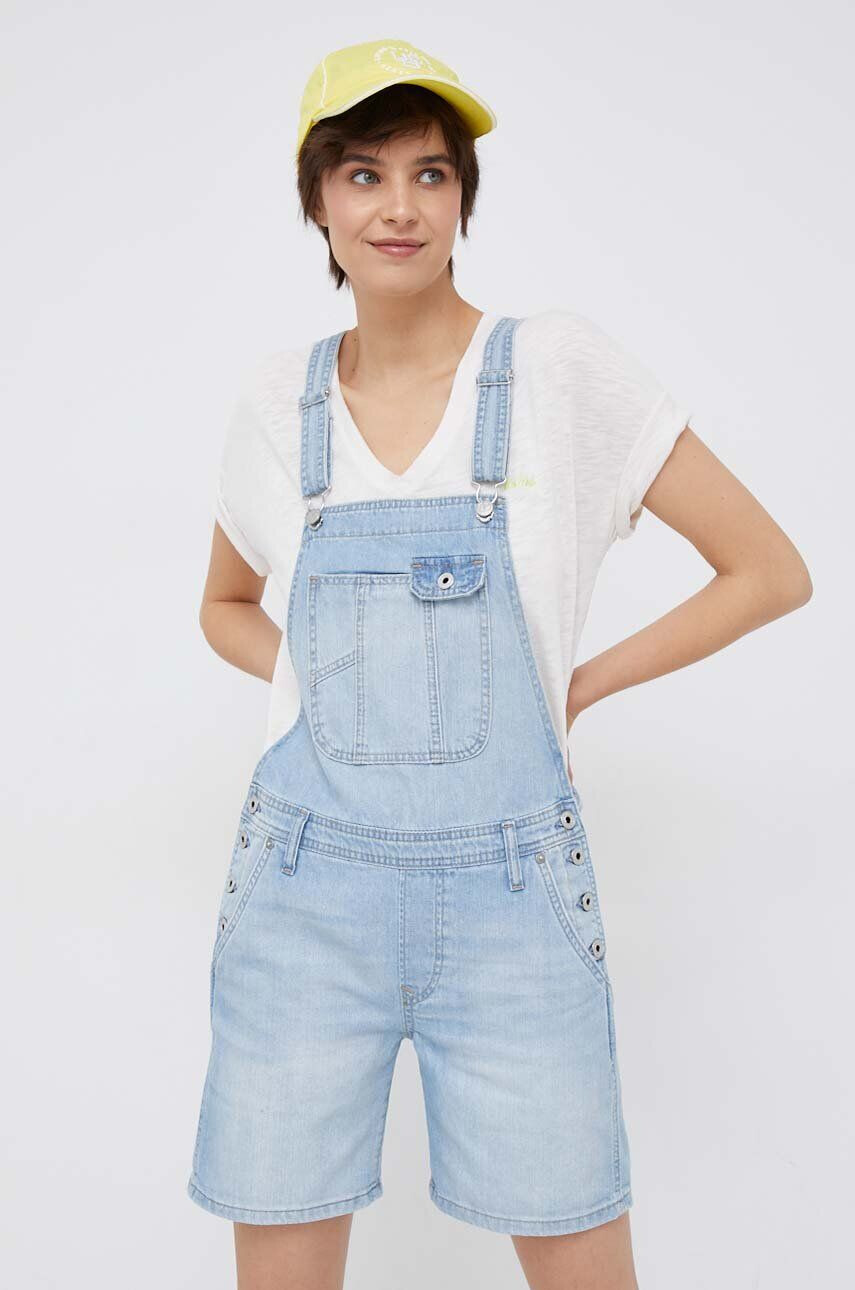 Pepe Jeans salopete din denim Abby Fabby - Pled.ro