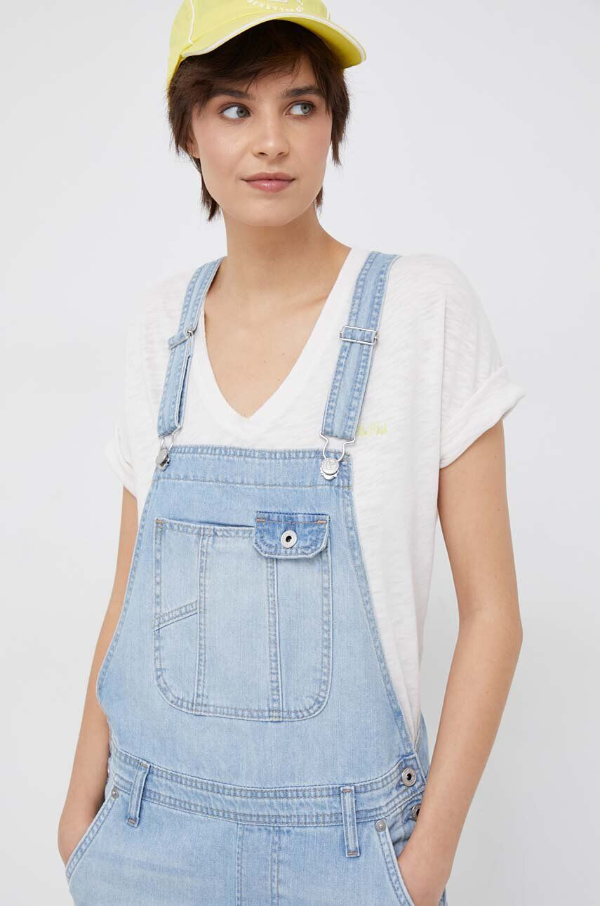 Pepe Jeans salopete din denim Abby Fabby - Pled.ro