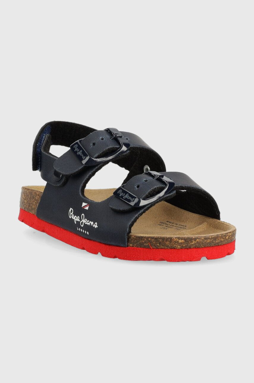 Pepe Jeans sandale copii Bio Double culoarea albastru marin - Pled.ro