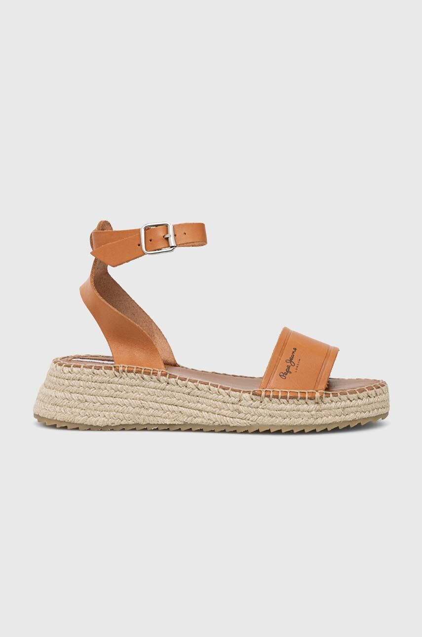 Pepe Jeans sandale de piele KATE - Pled.ro