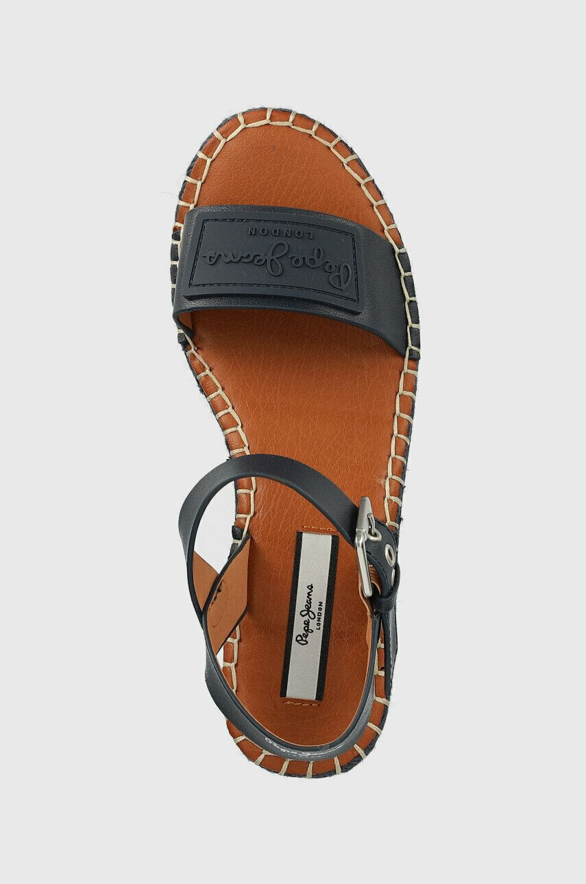 Pepe Jeans sandale WITNEY femei culoarea albastru marin cu platforma - Pled.ro