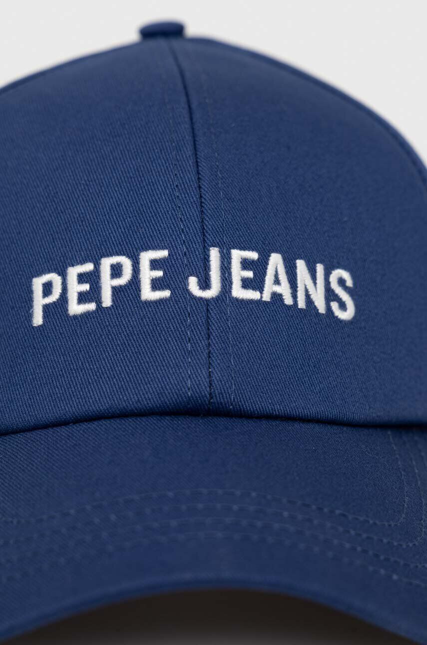 Pepe Jeans șapcă de baseball din bumbac culoarea albastru marin cu imprimeu - Pled.ro