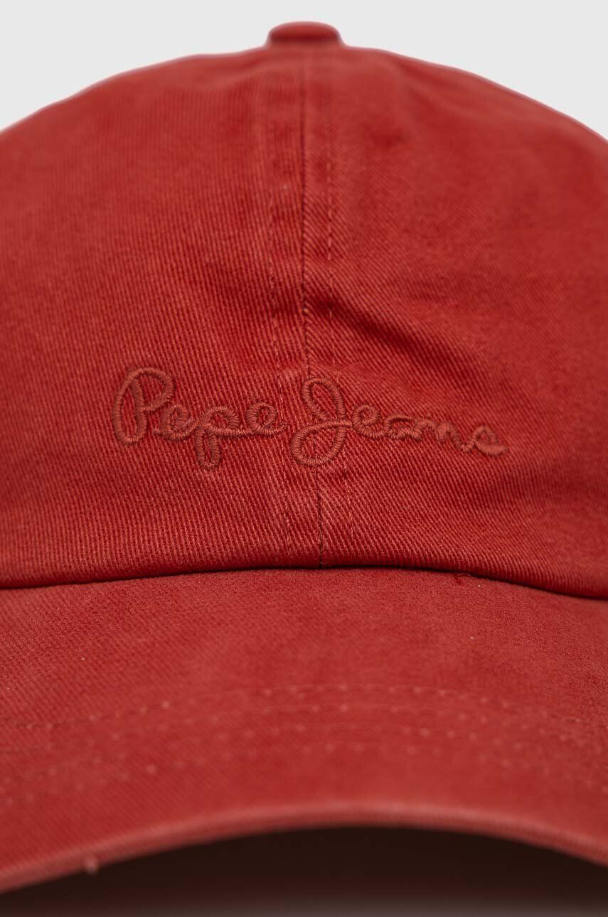 Pepe Jeans șapcă de baseball din bumbac culoarea rosu neted - Pled.ro