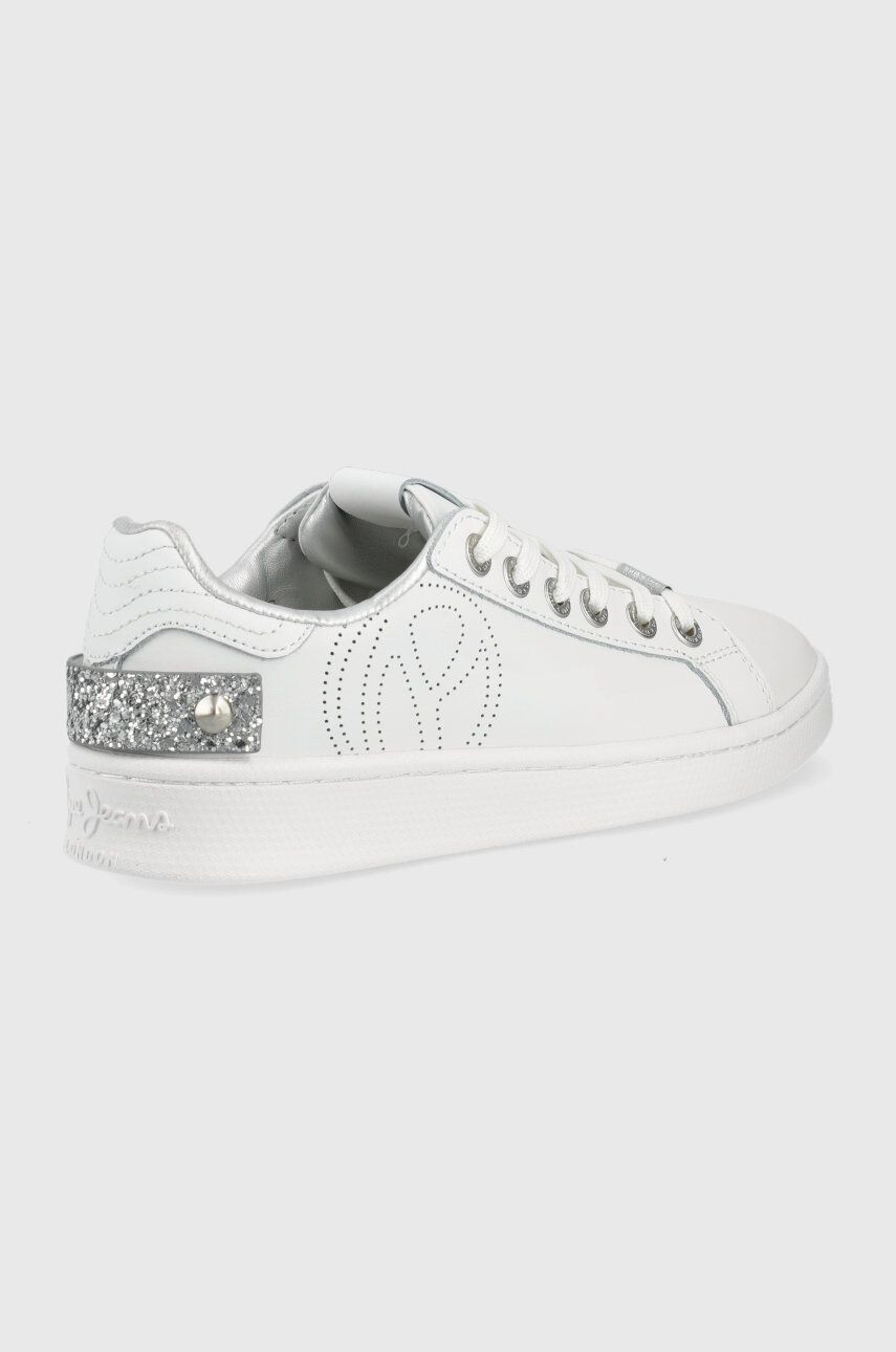 Pepe Jeans sneakers din piele milton glam culoarea alb - Pled.ro