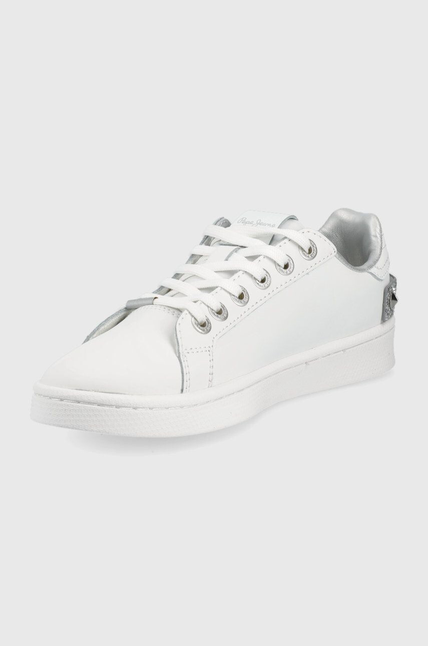 Pepe Jeans sneakers din piele milton glam culoarea alb - Pled.ro